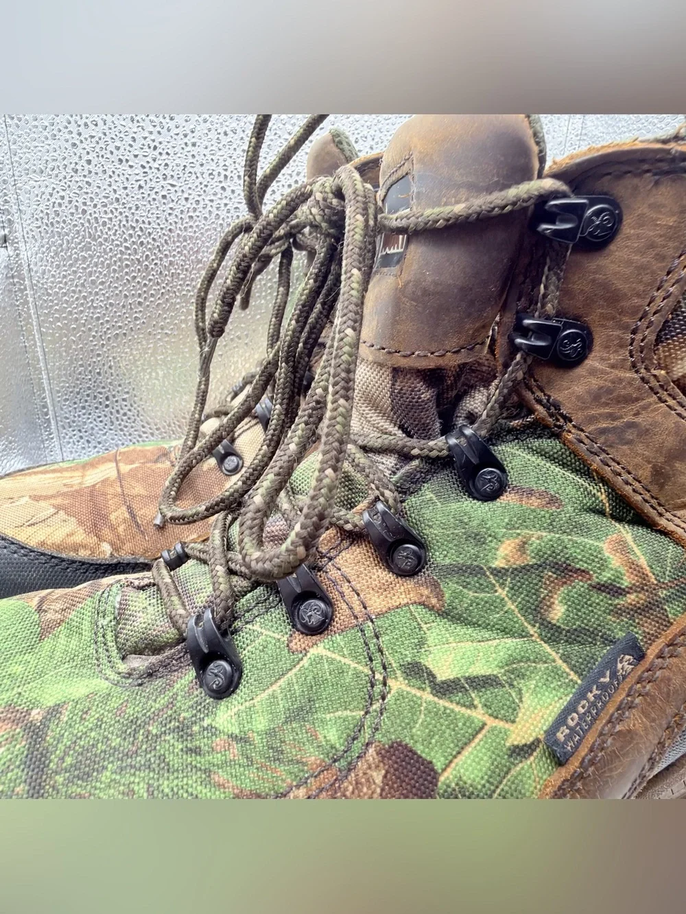 Rocky Men's Camouflage Hunting Boots - Green/Brown/Black
